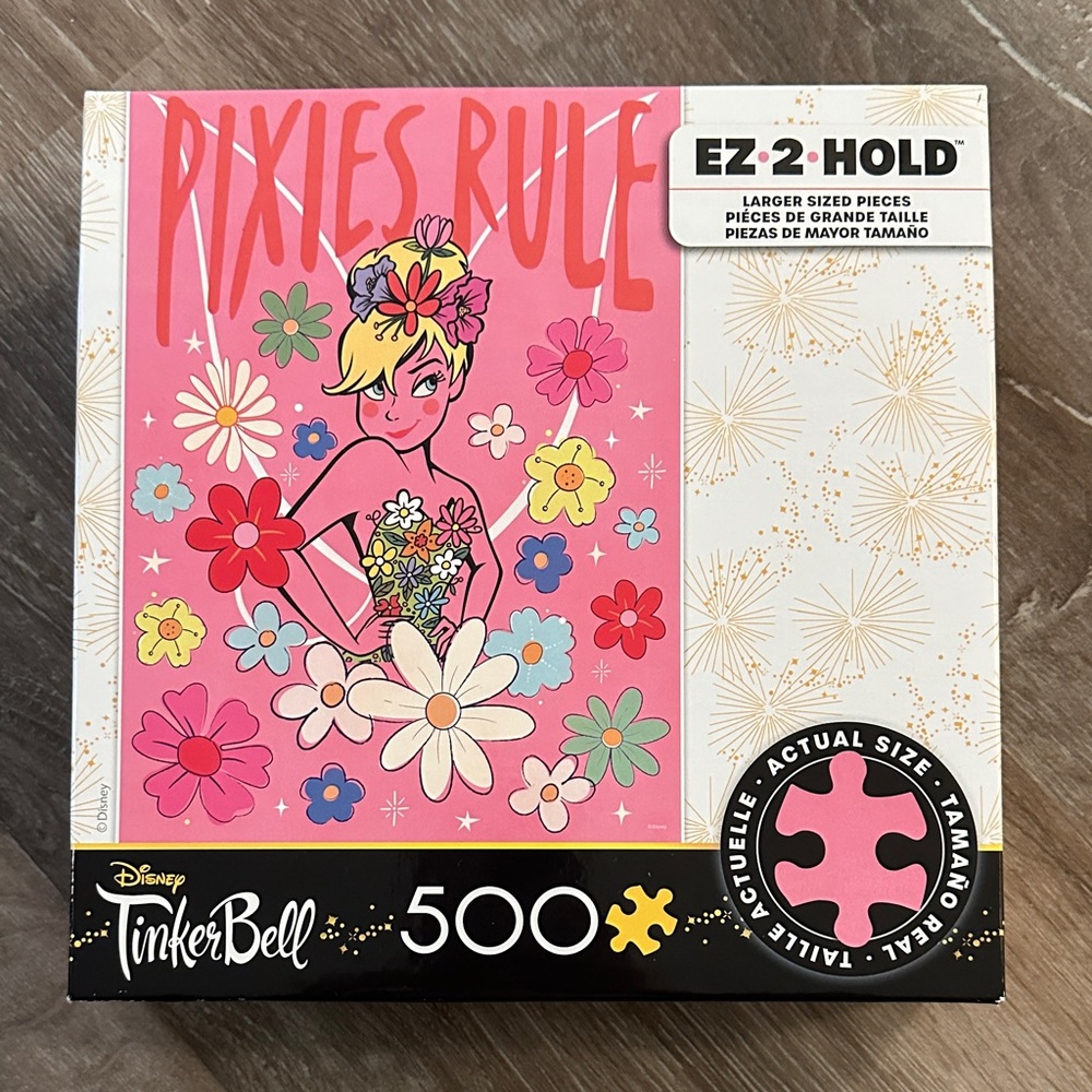 Disney Tinker Bell Pink Floral Puzzle